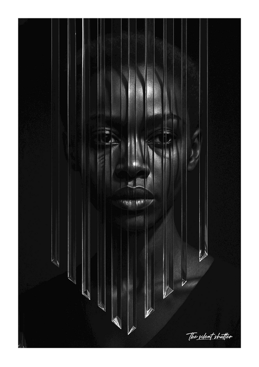 Noir Glass Cascade - The Silent Shutter