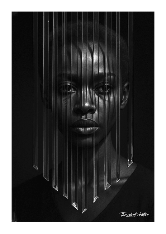 Noir Glass Cascade - The Silent Shutter