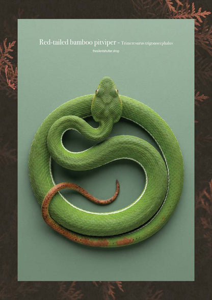 Red-tailed bamboo pitviper - Trimeresurus trigonocephalus